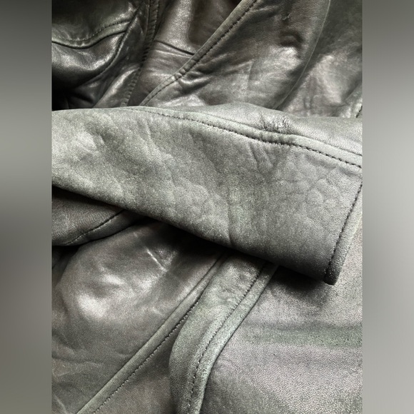 Leather moto biker jacket, black, Treasure & Bond - Picture 9 of 9